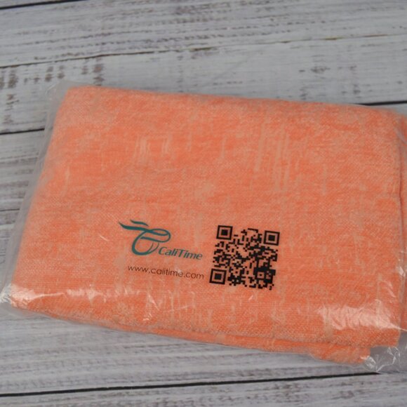 NEW CaliTime Set of 2 Throw Pillow Covers Cases Cantaloupe 20" X 20" - Picture 2 of 9